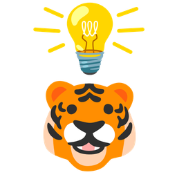 light bulb and tiger face