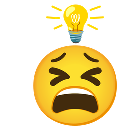 light bulb and tired face