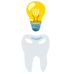 light bulb and tooth