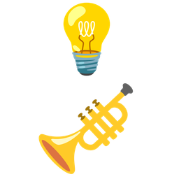 Light bulb and Trumpet