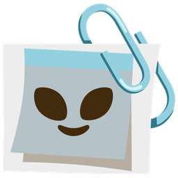 linked paperclips and alien