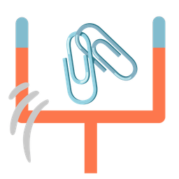 linked paperclips and american football