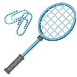 linked paperclips and badminton