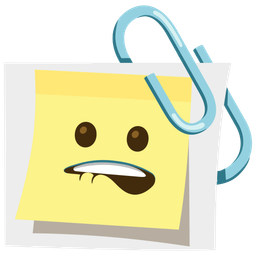 linked paperclips and biting lip