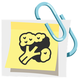 linked paperclips and broccoli