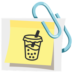 linked paperclips and bubble tea