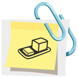 linked paperclips and butter