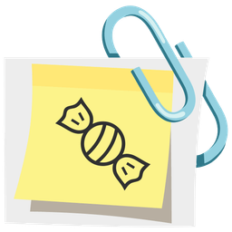 linked paperclips and candy