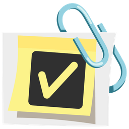 linked paperclips and check mark button