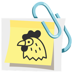 linked paperclips and chicken