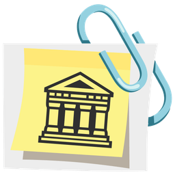 linked paperclips and classical building