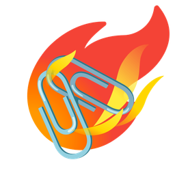 linked paperclips and comet