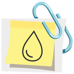 linked paperclips and droplet