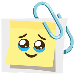 linked paperclips and face holding back tears