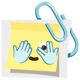 linked paperclips and face with peeking eye