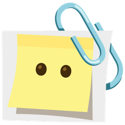 linked paperclips and face without mouth