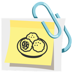 linked paperclips and falafel