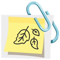 linked paperclips and fallen leaf