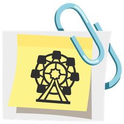 linked paperclips and ferris wheel