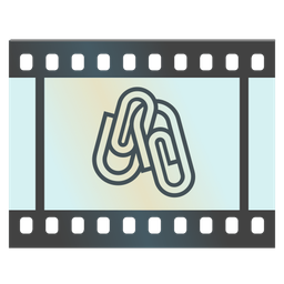 linked paperclips and film frames