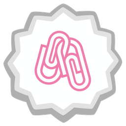 linked paperclips and fish cake with swirl