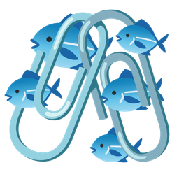 linked paperclips and fish