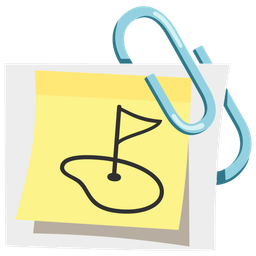 linked paperclips and flag in hole