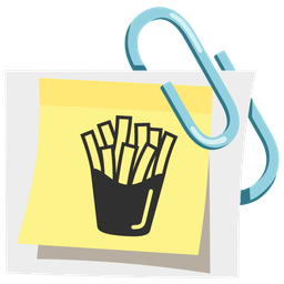 linked paperclips and french fries