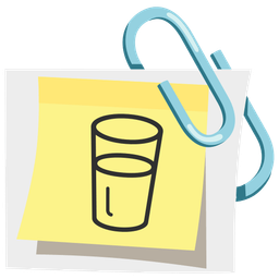 linked paperclips and glass of milk