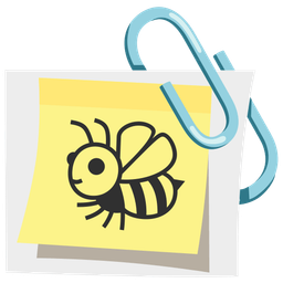 linked paperclips and honeybee