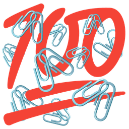 linked paperclips and hundred points