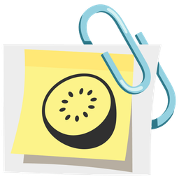 linked paperclips and kiwi fruit