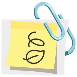 linked paperclips and leaf fluttering in wind