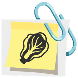 linked paperclips and leafy green