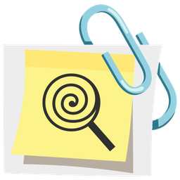 linked paperclips and lollipop