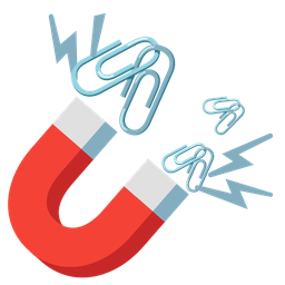 linked paperclips and magnet