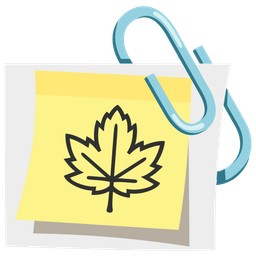 linked paperclips and maple leaf