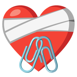 linked paperclips and mending heart