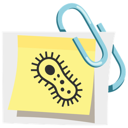 linked paperclips and microbe