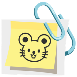 linked paperclips and mouse face