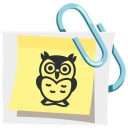 linked paperclips and owl