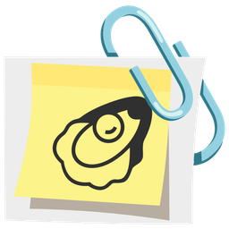 linked paperclips and oyster