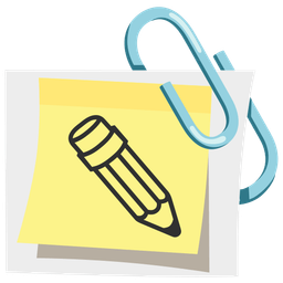 linked paperclips and pencil