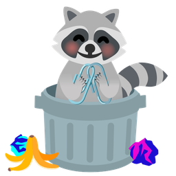 linked paperclips and raccoon