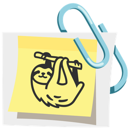 linked paperclips and sloth