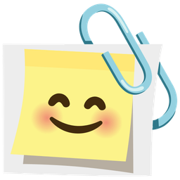 Linked paperclips and Smiling face with smiling eyes