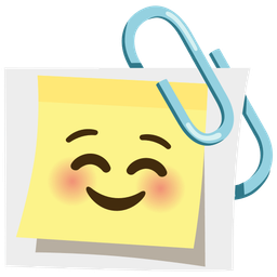 Linked paperclips and Smiling face