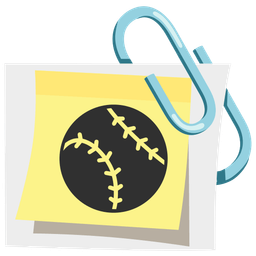 linked paperclips and softball