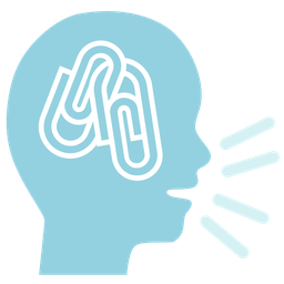 linked paperclips and speaking head