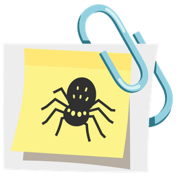 linked paperclips and spider